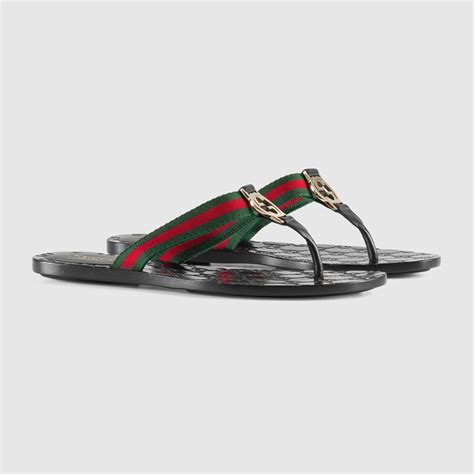 gucci web slide sandal fake|Gucci web slide black rubber.